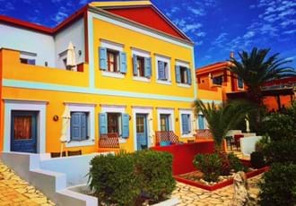Exterior, Taxiarchis Apartments, Symi Town, Symi, Greece.