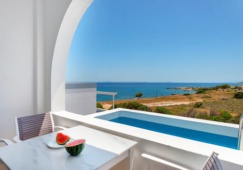 Suite with Private Pool View at Aegean Paradiso, Syros, Greece