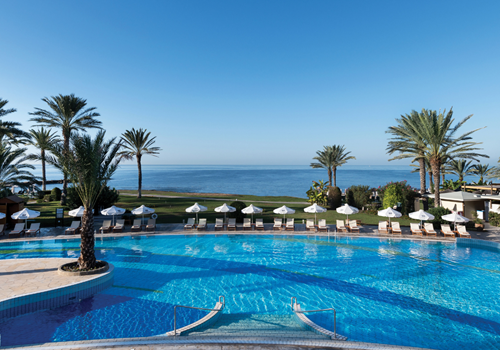Pool with Sea View at Athena Beach Hotel 