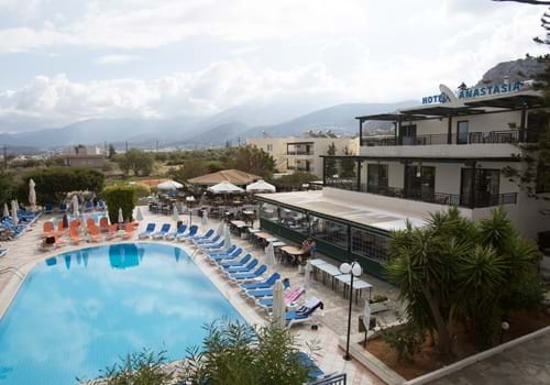 Pool area, Anastasia Hotel, Stalis, Crete, Greece