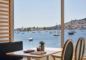 Restaurant with a view at Xenia Image Hotel Poros, Greece