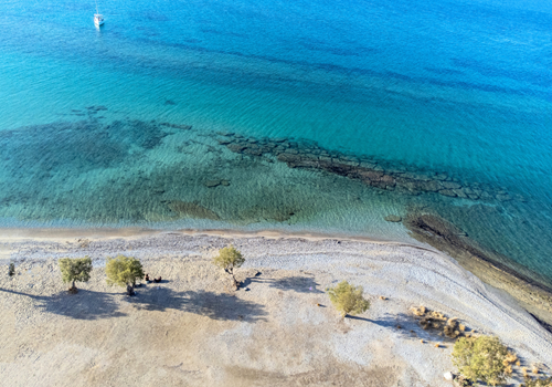 Beach at Hotel Agistri, Skala, Greece