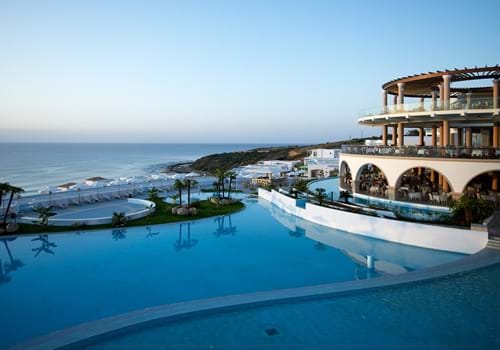 Pool at Atrium Prestige Thalasso Spa Resort & Hotel, Lachania, Rhodes, Greece.