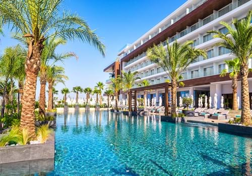 Pool view at Amanti Hotel in Cyprus