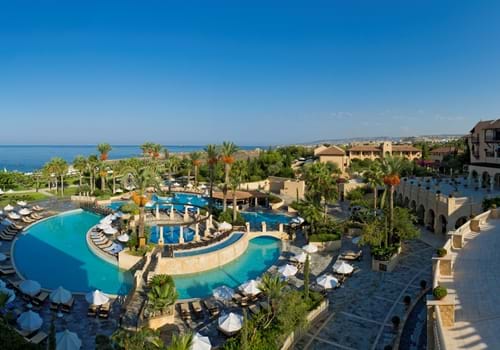 Overview of Elysium Hotel, Paphos, Cyprus.